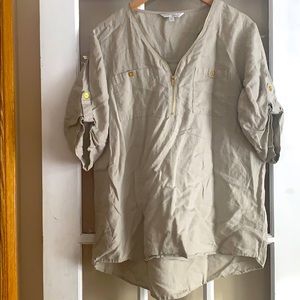 Light green/gray top